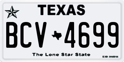 TX license plate BCV4699