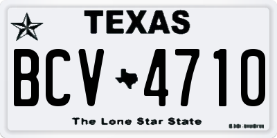 TX license plate BCV4710