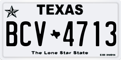 TX license plate BCV4713
