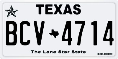 TX license plate BCV4714