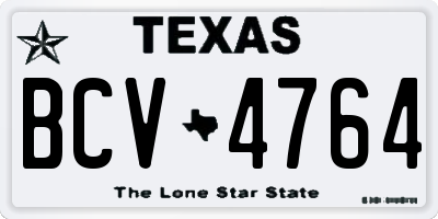 TX license plate BCV4764