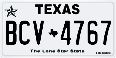 TX license plate BCV4767