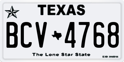 TX license plate BCV4768