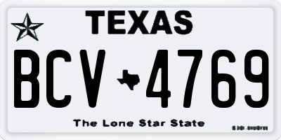 TX license plate BCV4769