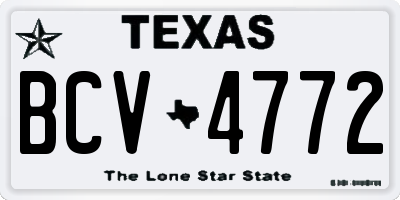 TX license plate BCV4772
