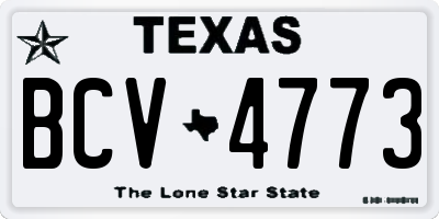 TX license plate BCV4773