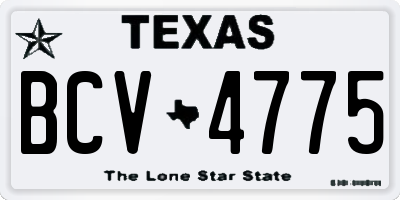 TX license plate BCV4775