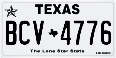 TX license plate BCV4776