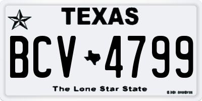 TX license plate BCV4799
