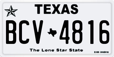 TX license plate BCV4816