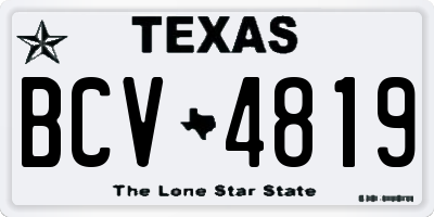 TX license plate BCV4819