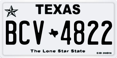 TX license plate BCV4822