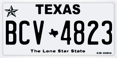 TX license plate BCV4823