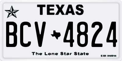TX license plate BCV4824