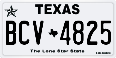 TX license plate BCV4825