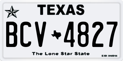 TX license plate BCV4827