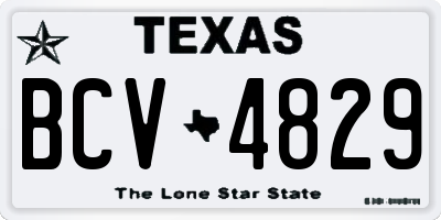TX license plate BCV4829