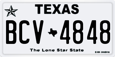 TX license plate BCV4848