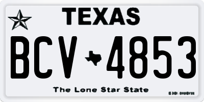 TX license plate BCV4853