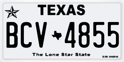TX license plate BCV4855