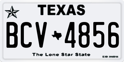 TX license plate BCV4856