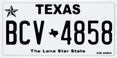 TX license plate BCV4858