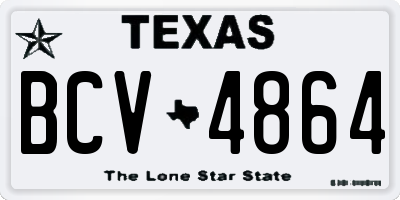 TX license plate BCV4864