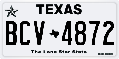 TX license plate BCV4872