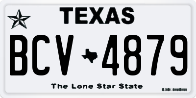 TX license plate BCV4879