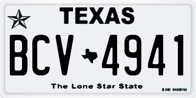 TX license plate BCV4941