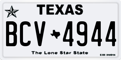 TX license plate BCV4944