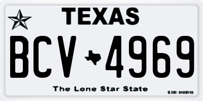 TX license plate BCV4969