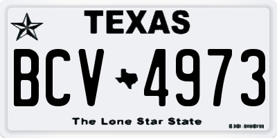 TX license plate BCV4973