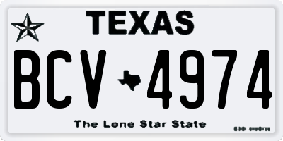 TX license plate BCV4974