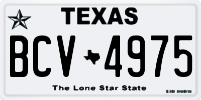 TX license plate BCV4975