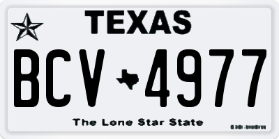 TX license plate BCV4977