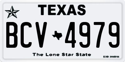 TX license plate BCV4979