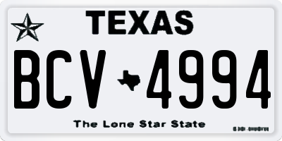TX license plate BCV4994