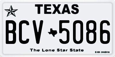 TX license plate BCV5086