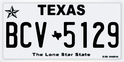 TX license plate BCV5129