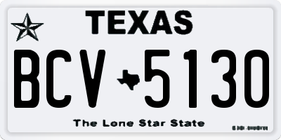 TX license plate BCV5130