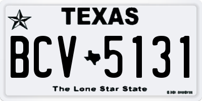 TX license plate BCV5131