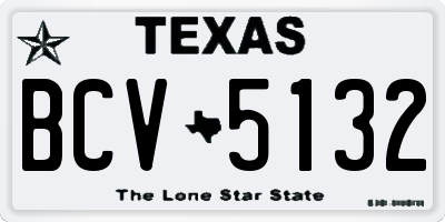 TX license plate BCV5132
