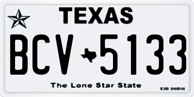 TX license plate BCV5133
