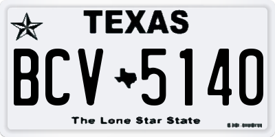 TX license plate BCV5140