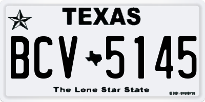 TX license plate BCV5145