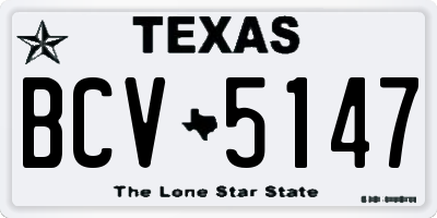 TX license plate BCV5147