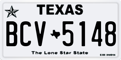 TX license plate BCV5148