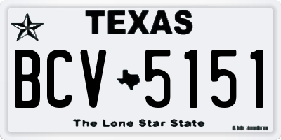 TX license plate BCV5151