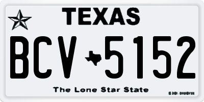TX license plate BCV5152